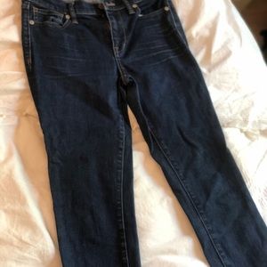High rise skinny blue jeans